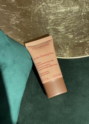 Нічний крем проти зморшок clarins extra-firming nuit, 15ml