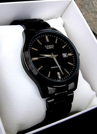 Чорні чоловічі наручний годинник casio / касио
