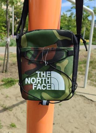 Чоловіча барсетка the north face/ жіночий месенджер через плече/ сумка через плече чорна / біла сумка / сумка тнф / портфель