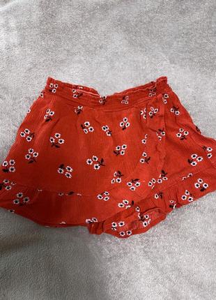 Юбка шорты 3,4 года красные шорты 98 юбка шорты