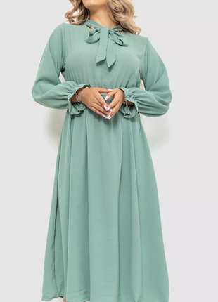 Нарядное платье, цвет оливковый, 204r601