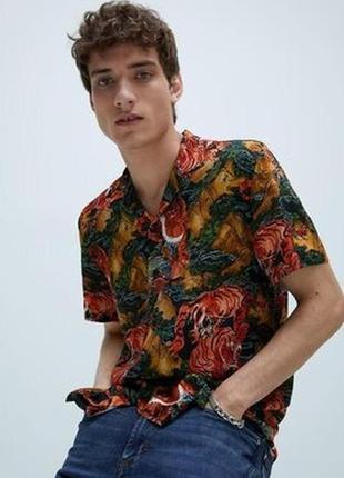 Нова теніска зара сорочка футболка з тваринним принтом тигри zara