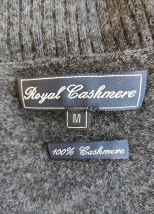 Сірий кашеміровий светр royal cashmere, розмір м.