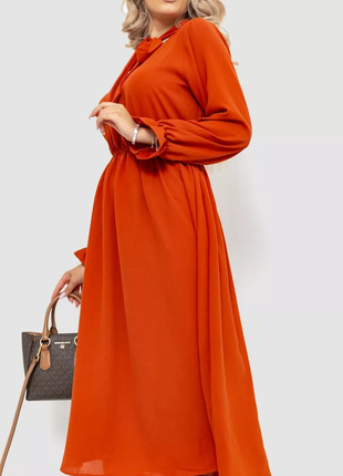 Ошатне плаття, колір теракотовий, 204r601