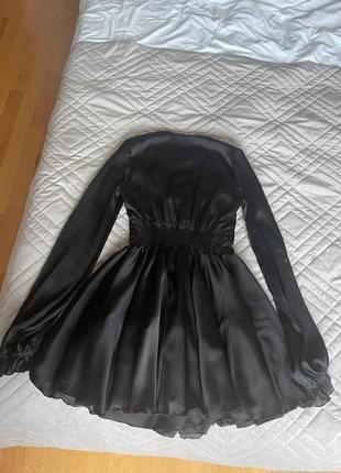 Шифоновое черное платье