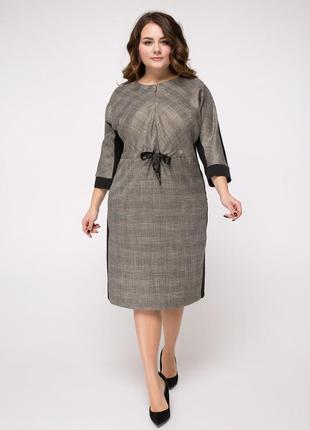 Платье "алуста" (черный+серый)1 фото