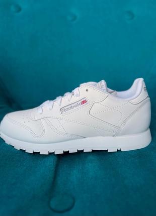 Білі шкіряні кросівки reebok classic