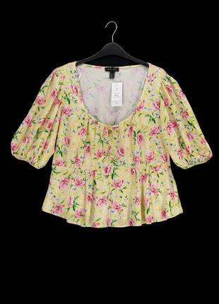 Новая вискозная блузка "new look" с цветочным принтом, uk18/eur46.