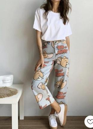 Джинси mom tom & fit h&m вкорочені з високою посадкою  розмір s-m