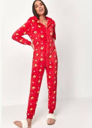 Теплый рождественский слип, пижама, кигуруми