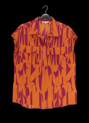 Брендовая блузка с карманами "next" прямого кроя, uk14/eur42.