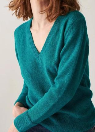 Кашемировый пушистый свитер/пуловер удлиненный cashmere 100% кашемир