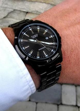 Чорний чоловічий наручний годинник casio/касіо