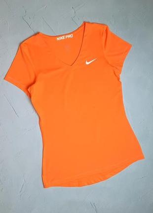 🎁1+1=3 брендова еластична жіноча спортивна футболка nike pro, розмір 46 - 48