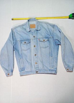 Куртка джинсовая винтажная 70-80 х годов levi's style размер 52-54 крупный деним