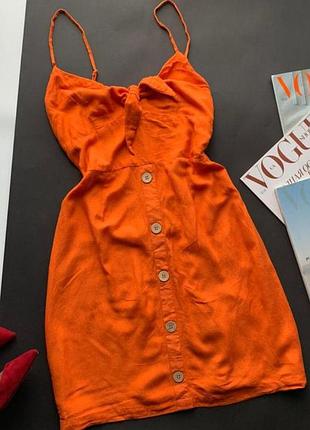 Оранжевый летний сарафан primark 16-18 размер.