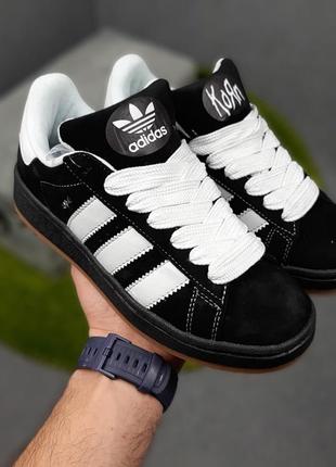 Кросівки adidas campus 00s x korn black чорні з білим