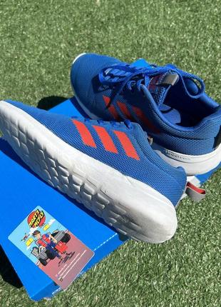 Дитячі кросівки adidas lite racer cln blue active red2 фото