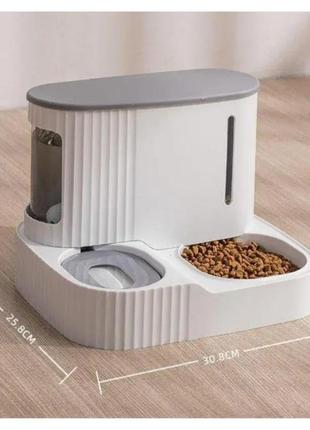 Автоматическая гравитационная кормушка для собак и котов belle vous 2-в-1