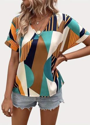 Блуза в геометрический принт shein