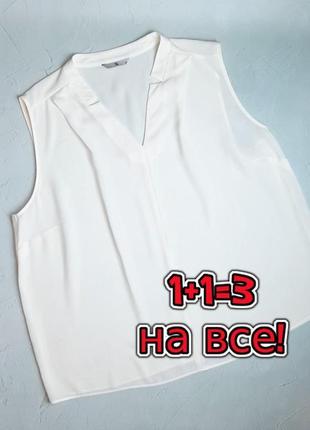 🎁1+1=3 стильна молочна блуза блузка tu, розмір 56 - 58