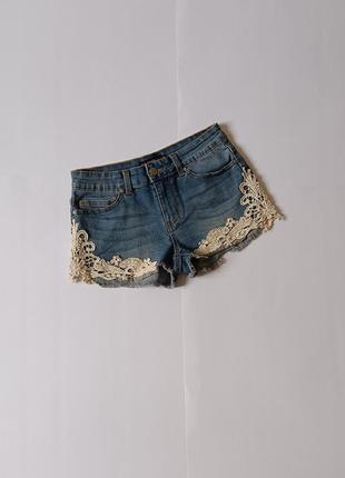 Стильнын джинсовые шорты женские шортики с декором s