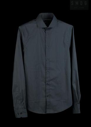 Рубашка стрейч, новая smog, размер-xs, т-срй дым, 15у€в