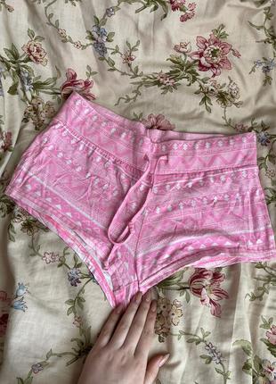Пижамные шорты для дома низ от пижамы розовые