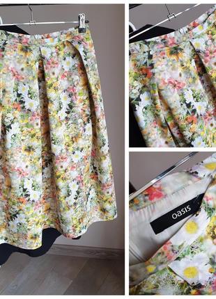 Меди юбка в цветы с карманами
