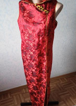 Платье в пол в японском стиле