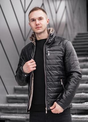 Куртка winter jacket capital чорно-коричневий `ps`3 фото