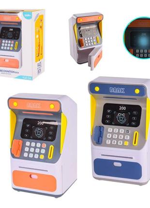 Електронна скарбничка-сейф банкомат 7012a (18 шт./2) муз. світло, 2 кольори в коробці — 27.5*17*30 см, р-р іграшки —
