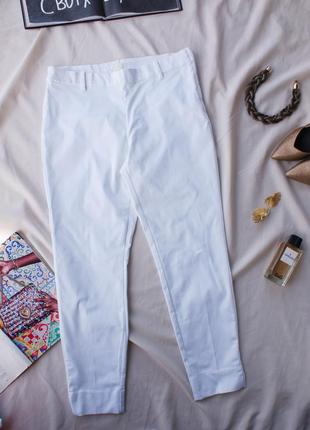 Базовые белые зауженные брюки от h&amp;m