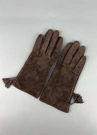 Стильні замшеві перчатки рукавички