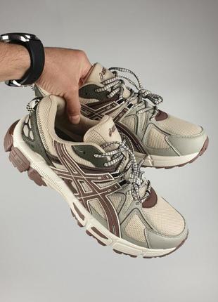 Чоловвічі кросівки asics gel kahana 8 beige brown великі розміри