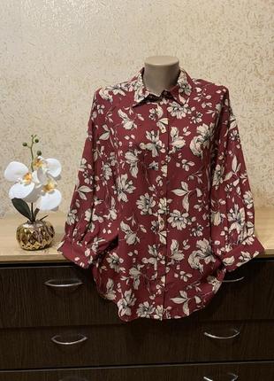 Блузка,рубашка принт 52-56