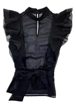 Блуза жіноча / вишукана блуза / чорна блуза / прозора блуза / кофта