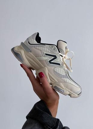 Трендовые женские кроссовки new balance 9060 turtledove бежевые