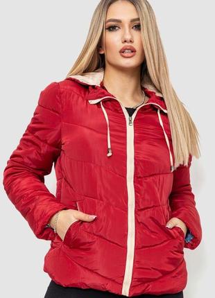 Куртка жіноча демісезонна, колір червоний, 244r018