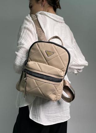 Рюкзак prada backpack beige