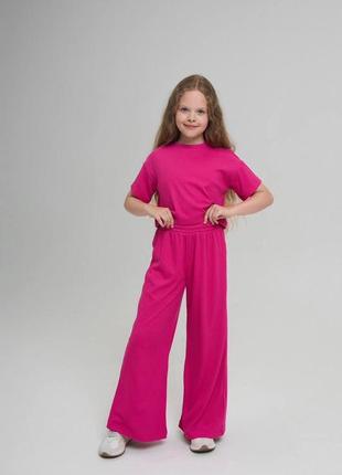 Костюм для девочки футболка+ палаццо