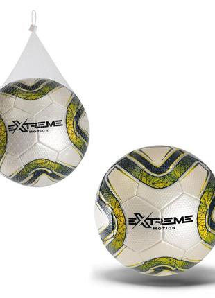Мяч футбольный арт. fb1389 (60шт)  extreme motion №5 tpu 350 грамм,с сеткой и иголкой,1 цвет