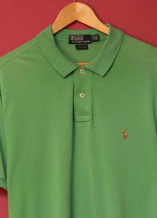 Polo ralph lauren рр xl поло из хлопка зелёный горох