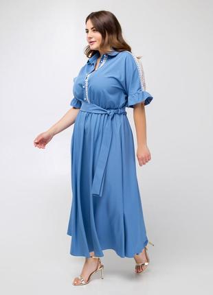 Платье "луиза" (голубой)2 фото