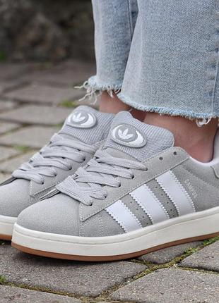 Женские кроссовки adidas campus grey
