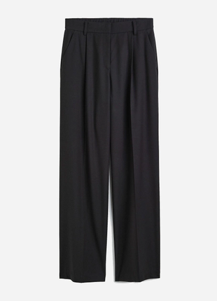 Черные классические широкие брюки от h&amp;m