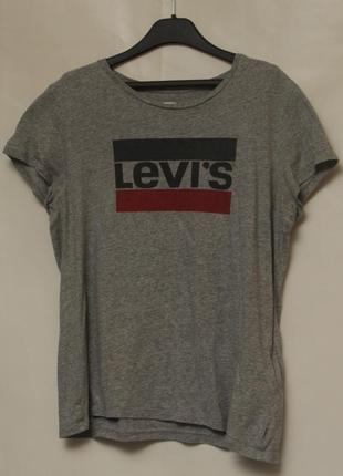 Levis white tab рр l футболка з меланжової бавовни big logo