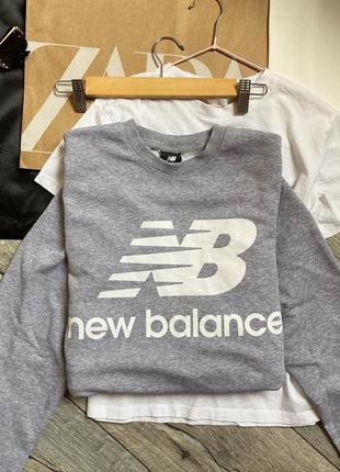 Базовый серый свитшот new balance