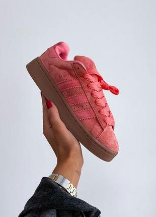Красивейшие женские кроссовки adidas campus 00s salmon pink коралловые