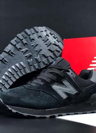 Женские кроссовки new balance 574 black консультация черного цвета